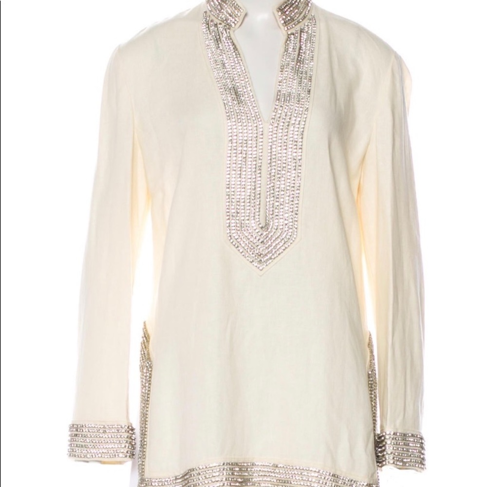 Tory Burch Swarovski crystal tunic